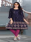 Aagya Mohini 3 Ethnic Wear Fancy Rayon Printed Designer Kurti Collection