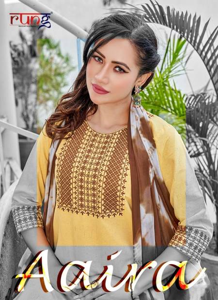 Aaira By Rung Cotton Designer Kurti With Bottom Dupatta Wholesale Clothing Suppliers In India Catalog