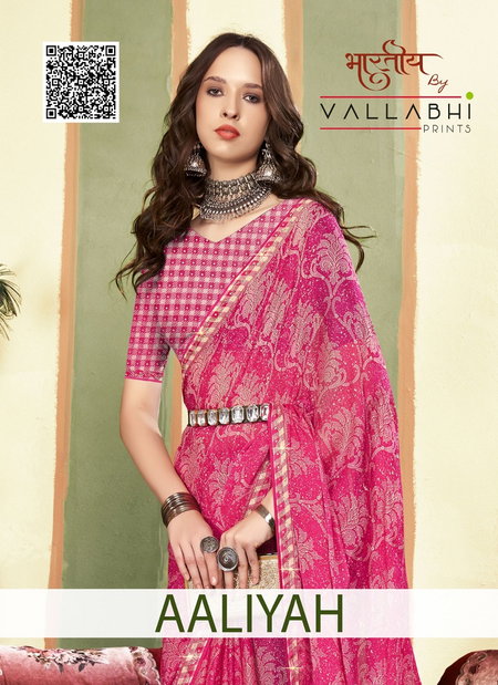 Aaliyah By Vallabhi Georgette Printed Sarees Wholesale Price In Surat