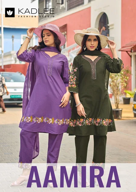 Aamira By Kadlee Dhabu Cotton Kurti With Bottom Dupatta Exporters In India
