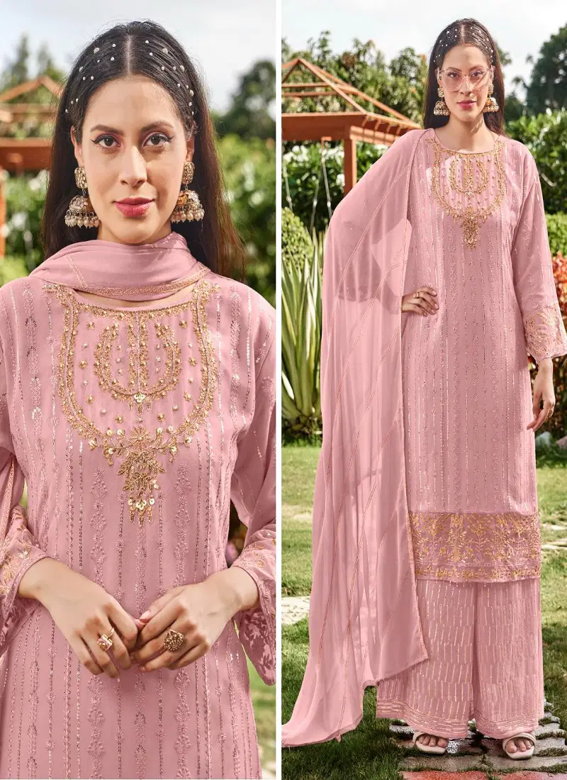 Aamira By Zaha Faux Georgette Pakistani Readymade Suits Wholesale Shop In Surat
 Catalog