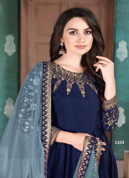 Aanaya Vol 111 By twisha Silk Gown With Bottom Dupatta Catalog Catalog