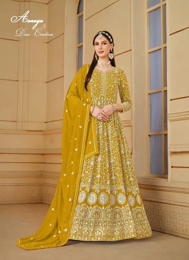 Aanaya Vol 178 Series 7800 Georgette Wedding Wear Gown With Dupatta Wholesale Market In Surat
