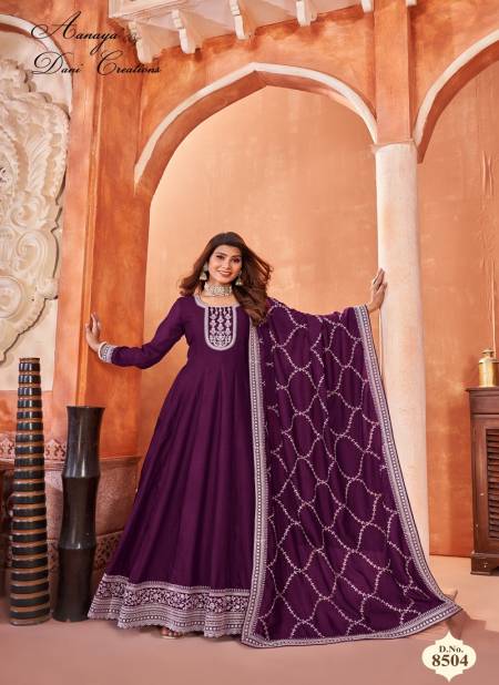 Aanaya Vol 185 Designer Art Silk Wedding Wear Gown Wholesale Price In Surat
 Catalog