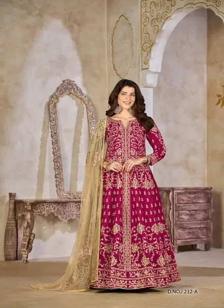 Aanaya Vol 232 By Dani Art Silk Gown With Dupatta Suppliers In Surat