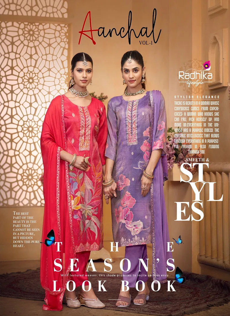 Aanchal Vol 1 By Radhika Printed Kurti With Bottom Dupatta Wholesale In India