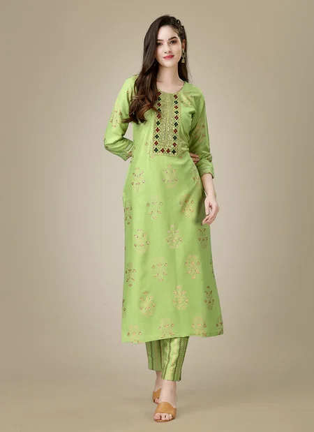 Aaradhna 1063 to 1073 Series Rayon 14 Kgs Kurti with Pant Wholesale In India