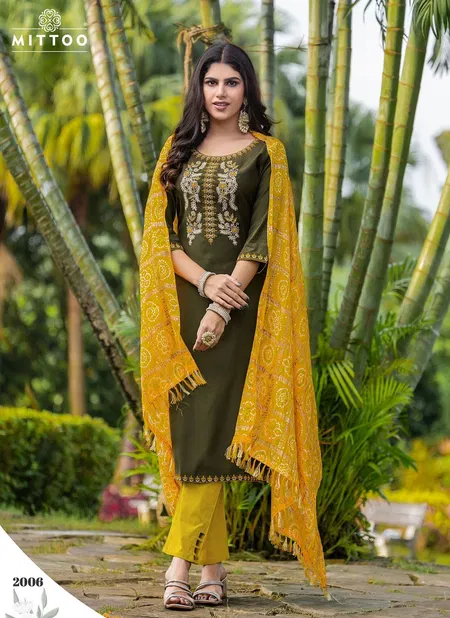 Aaradhna By Mittoo Viscose Kurti With Bottom Dupatta Wholesale Shop In Surat
 Catalog