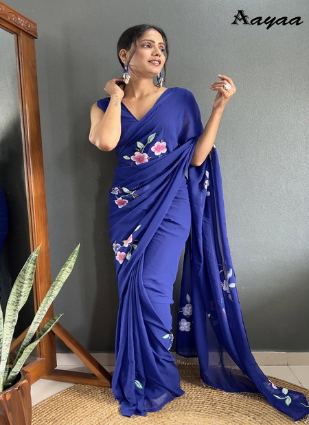 Aaradhna Vol 11 By Aayaa Fuax Georgette Sarees Suppliers In India