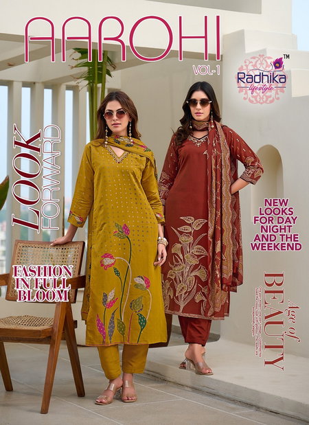Aarohi Vol 1 By Radhika Modal Kurti With Bottom Dupatta Wholesalers In Surat