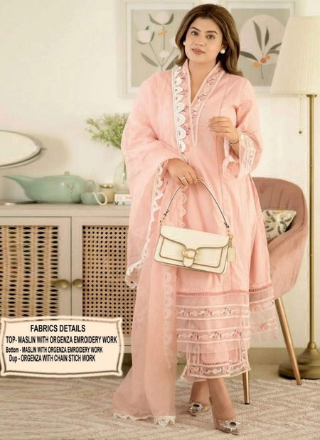 Aarsh 024 Muslin Cotton Embroidery Designer Pakistani Readymade Suits Catalog
