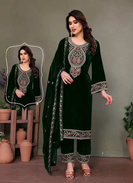 Aarsh 1007 Velvet Embroidery Designer Pakistani Readymade Suits Orders In India Catalog