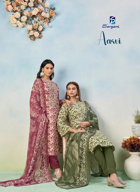Aarvi by Sargam Lawn Cotton Printed Embroidery Designer Salwar Suit Wholesale Online