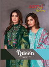Aarvi Queen 3 Latest fancy regular Wear Pure Cotton Cambric Dress Material Collection
