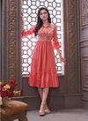 Aarvi Shanaya 4 rayon Designer Fancy Wear Embroidery Kurti Collection