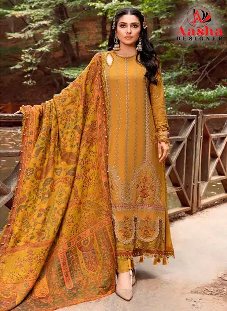 Aasha 1092 Embroidery Printed Rayon Pakistani Salwar Suits Manufacturers Catalog