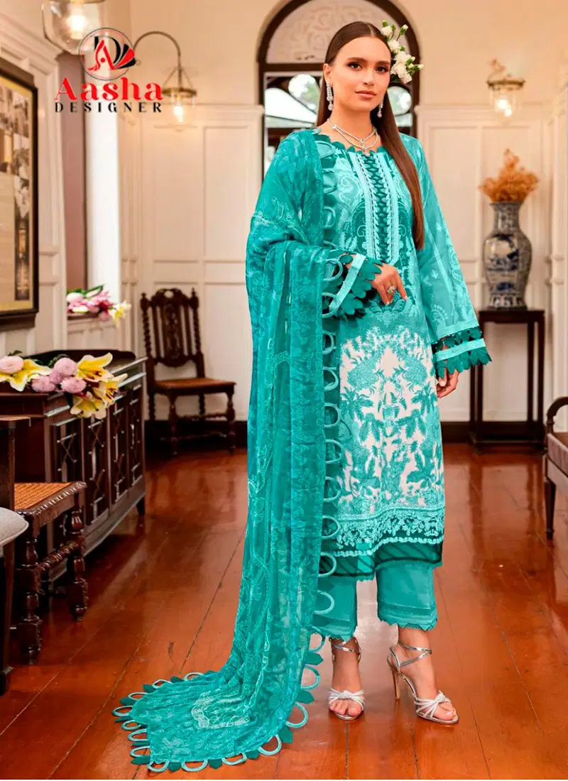 Aasha 1143 A and B Cotton Wholesale Pakistani Suits Suppliers In Mumbai Catalog