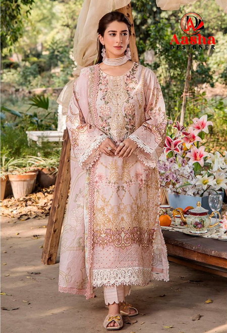 Aasha 1212 Cotton Dupatta Pakistani Salwar Suits Wholesale Suppliers In Mumbai