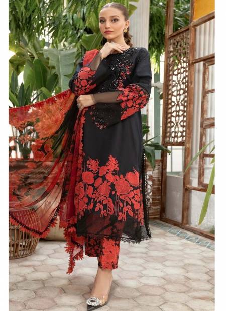Aasha M Print Vol 6 Chiffon Dupatta Embroidery Pakistani Suits Wholesale Market In Surat