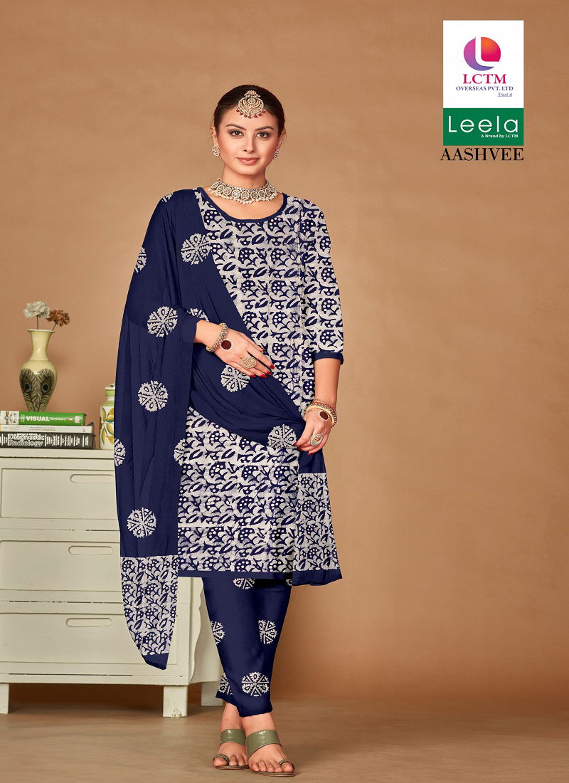 Aashvee By Leela Cotton Printed Dress Material Wholesale Market In Surat
 Catalog