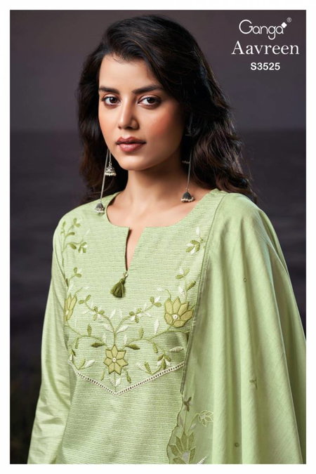 Aavreen By Ganga Cotton Printed Embroidered Salwar Suit Best Wholesale Shop In Surat
