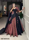 Aawiya 1698 Maroon Cotton Navaratri Lehenga Choli Suppliers In India