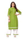 Ab Kurti Plazo 1 Casual Wear Designer Printed Traditional Festival Wear Cotton Kurti With Flex Bottom Collection