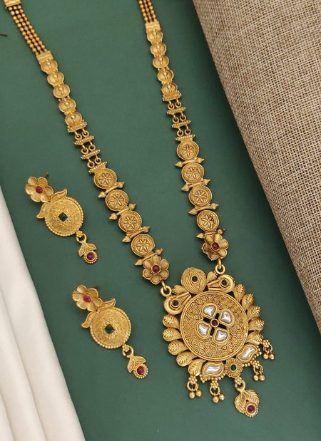 Accessories Rajwadi Golden Matte Majak Long set Catalog
