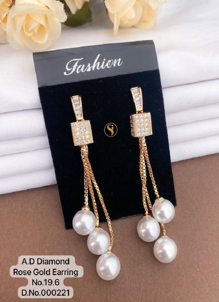 AD Diamond  Designer Party Wear Earrings 23 Wholesale Shop In Surat
