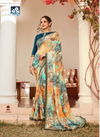 ADITYA UMANG Latest fancy Casual wear Foil Prints On Georgette With Lace Border Saree Collection