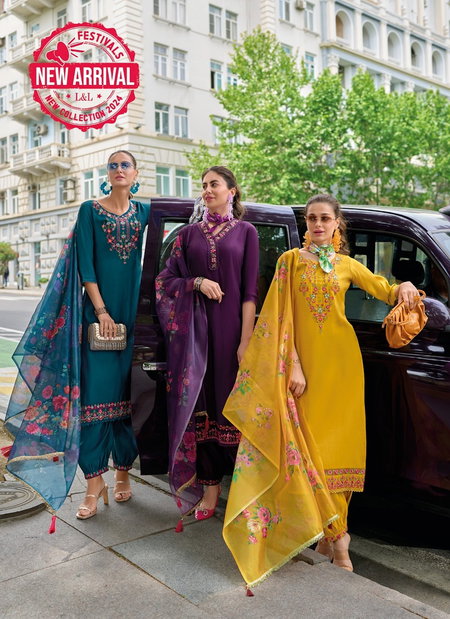 Afghani Vol 4 By Lily And Lali Embroidery Silk Readymade Suits Wholesale Shop in Surat
