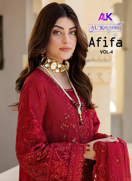 Afifa Vol 4 By Al Khushbu Georgette Pakistani Suits Suppliers In India