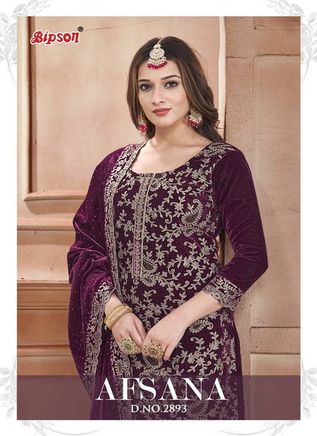 Afsana 2893 By Bipson Viscose Velvet Designer Dress Material Wholesale Shop In Surat Catalog