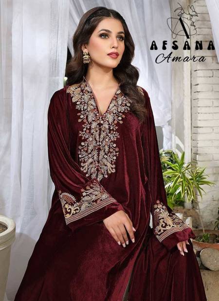 Afsana By Amara Velvet Pakistani Readymade Suits Catalog Catalog