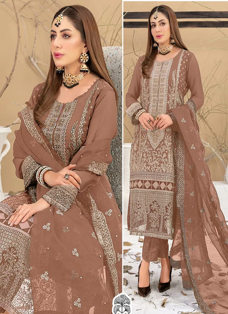 Afsara Vol 2 By Zaha Georgette Embroidery Pakistani Suits Wholesale Price In Surat Catalog