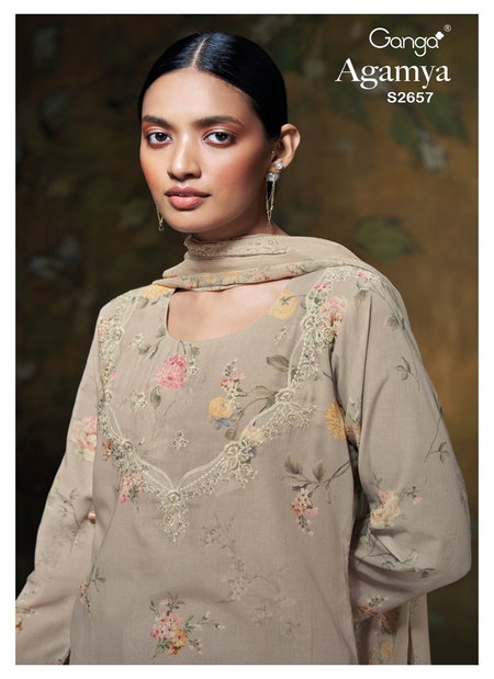 Agamya 2657 By Ganga Fancy Designer Printed Dress Material Wholesale 