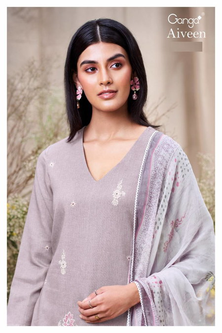 Aiveen By Ganga Cotton Printed Embroidered Salwar Suit Wholesale Market In Surat