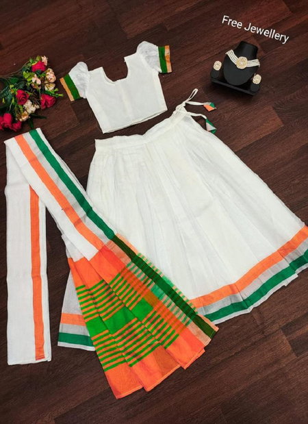 Ajd 7869 Tiranga Special Republic Day Kids Lehenga Choli Catalog