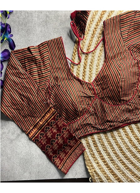 Ajrakh full By Ruhi Ajrakh Cotton Full Sleeve Blouse Wholesale Price In Surat