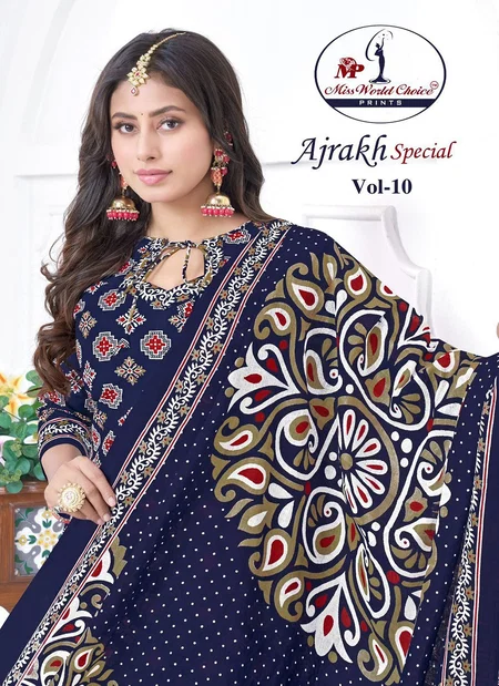Ajrakh Special Vol 10 By Miss World Cotton Readymade Patiyala Dress In India
