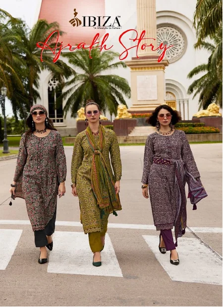 Ajrakh Story By Ibiza Viscose Muslin Digital Printed Suits Wholesale Shop In Surat