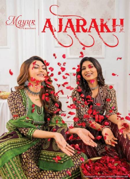Ajrakh Vol 1 By Mayur Embroidery Patch Work Printed Cotton Dress Material Wholesale Market In Surat Catalog