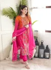 Akshar Chiffon Silk Printed Designer Kurti With Bottom Dupatta Wholesale Shop In Surat
