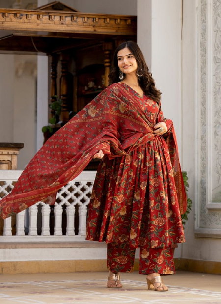 Akshar Printed Pure Cotton Kurti With Bottom Dupatta Wholesale Clothing Distributors In India
