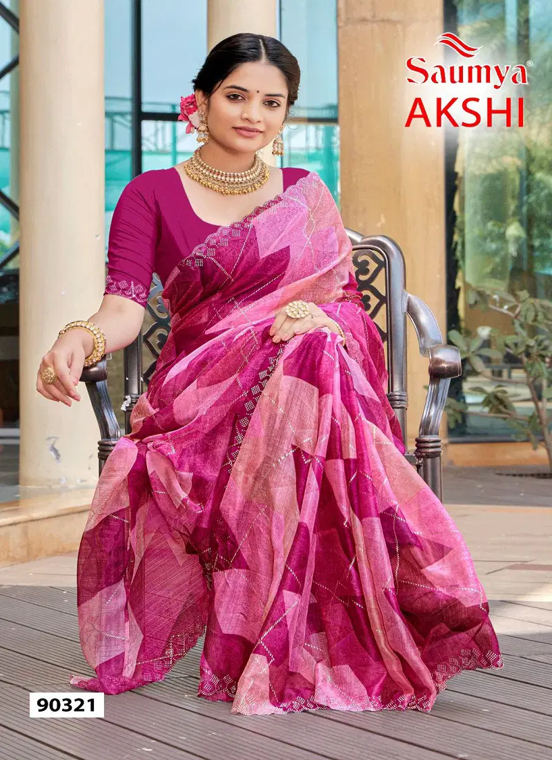 Akshi By Saumya Chiffon Printed Sarees Wholesale Price In Surat Catalog