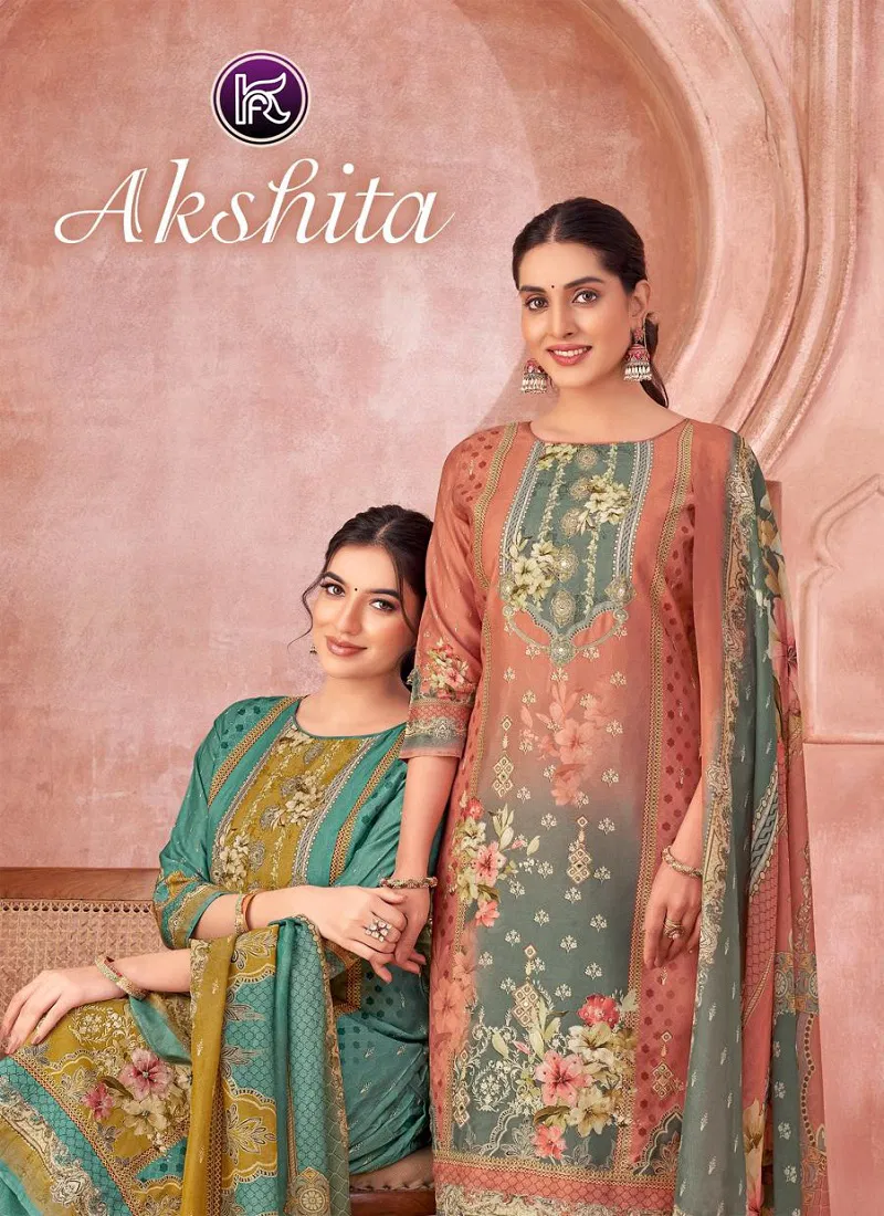 Akshita By Kala Shimmer Muslin Digtal Printed Salwar Suits Surat Wholesale Market Catalog