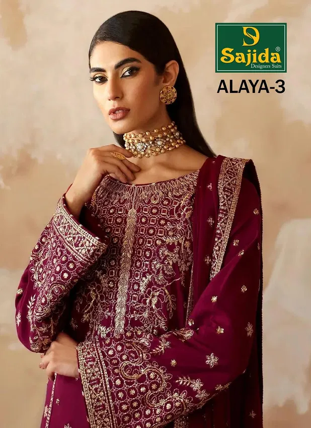 Alaya Vol 3 by Sajida Georgette Pakistani Salwar Kameez Orders In India