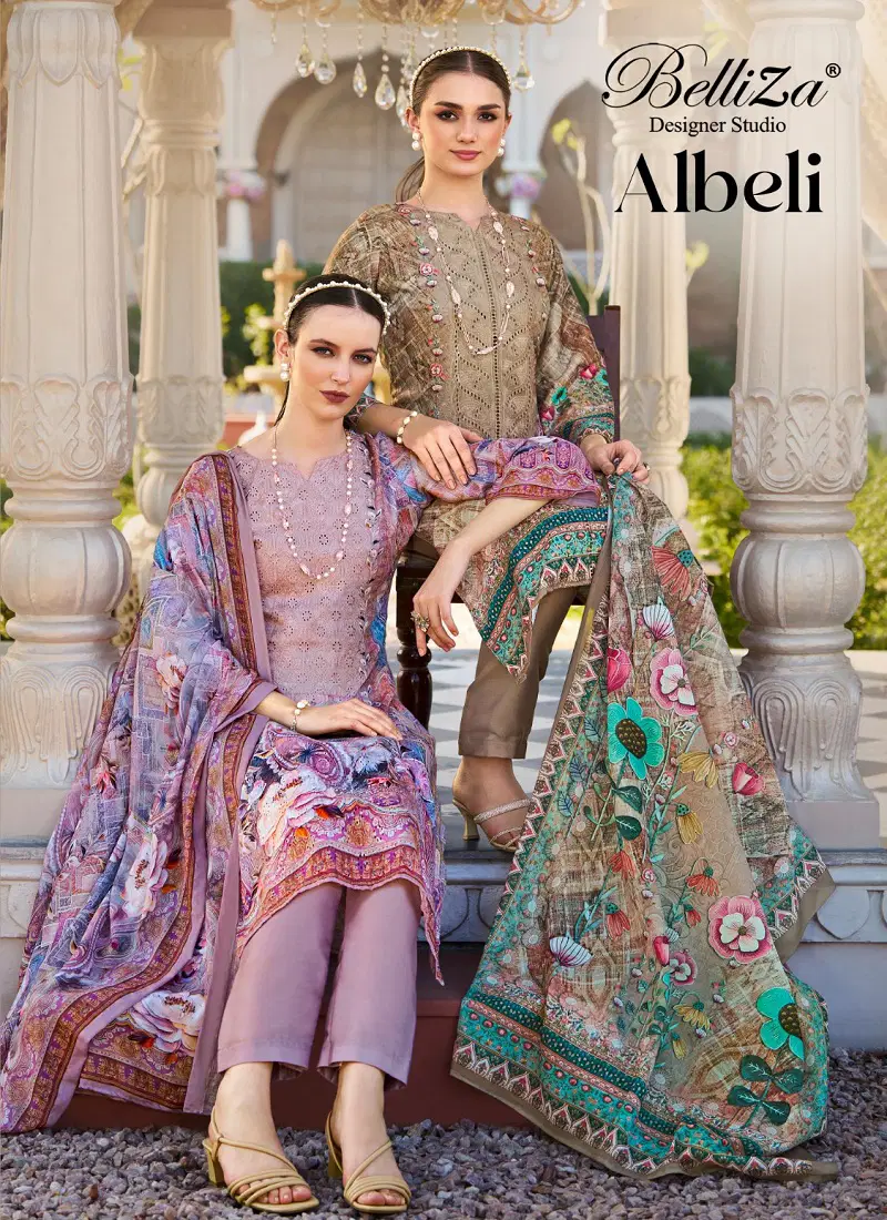 Albeli By Belliza Cotton Digital Printed Dress Material Wholesalers In Delhi Catalog