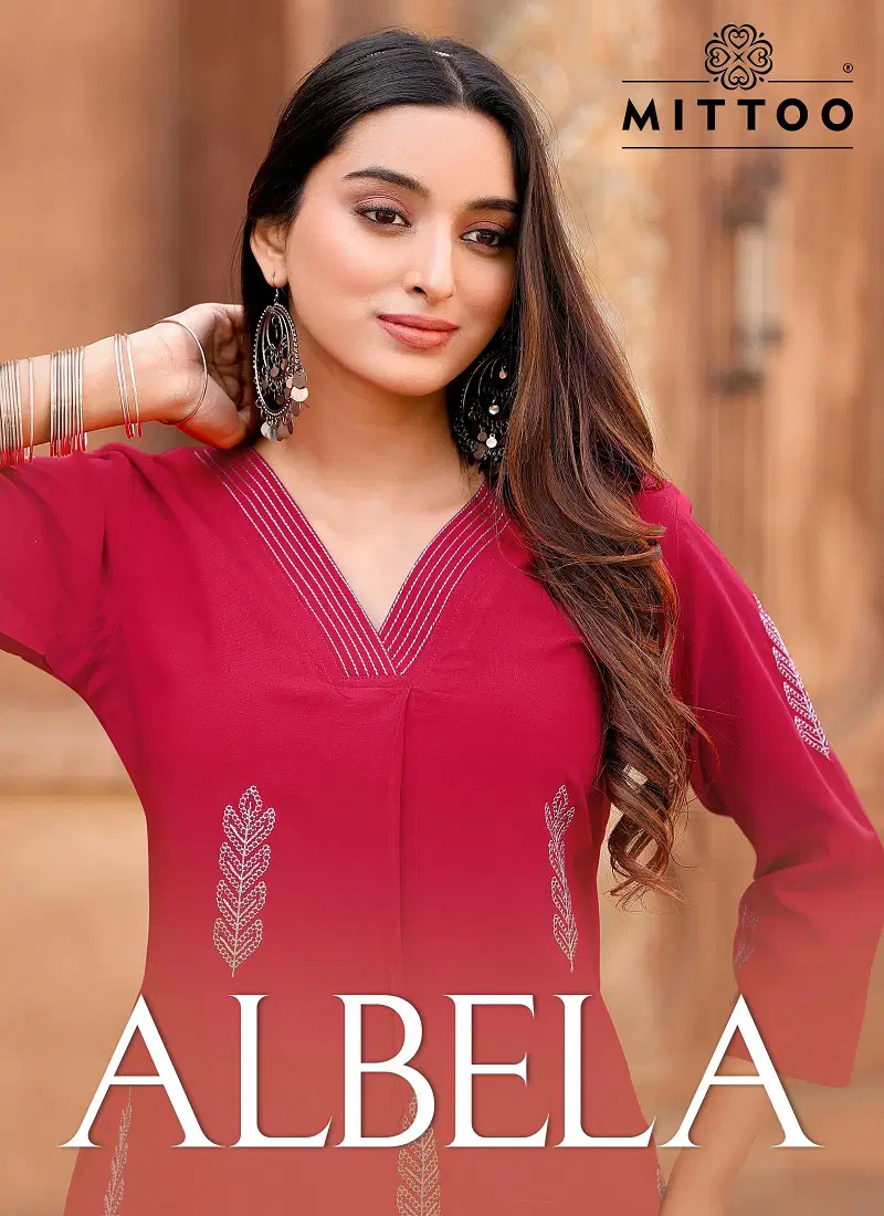 Albella By Mittoo Rayon Kurti With Bottom Dupatta Suppliers In India Catalog