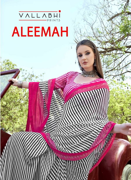 Aleemah By Vallabhi Georgette Designer Printed Sarees Wholesale Shop In Surat